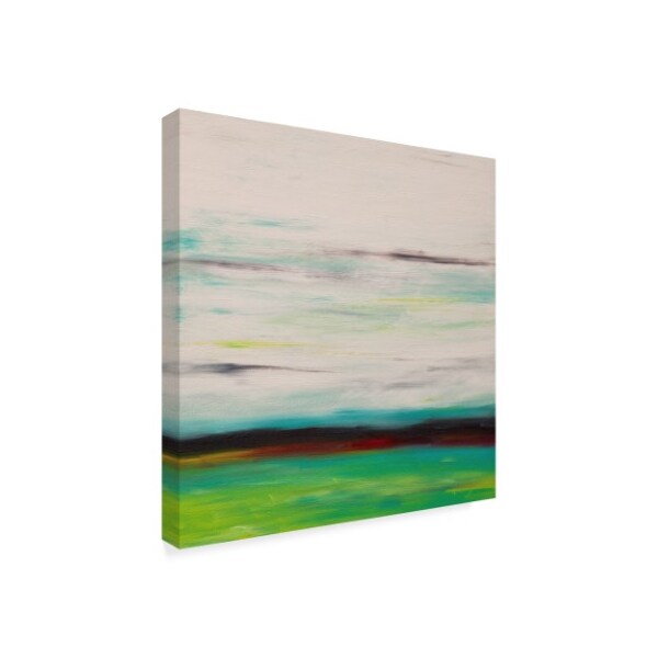 Hilary Winfield 'Sunrise Green White' Canvas Art,24x24